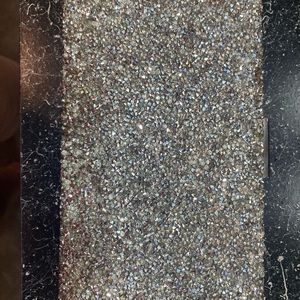 NWT silver embellished clutch with chain